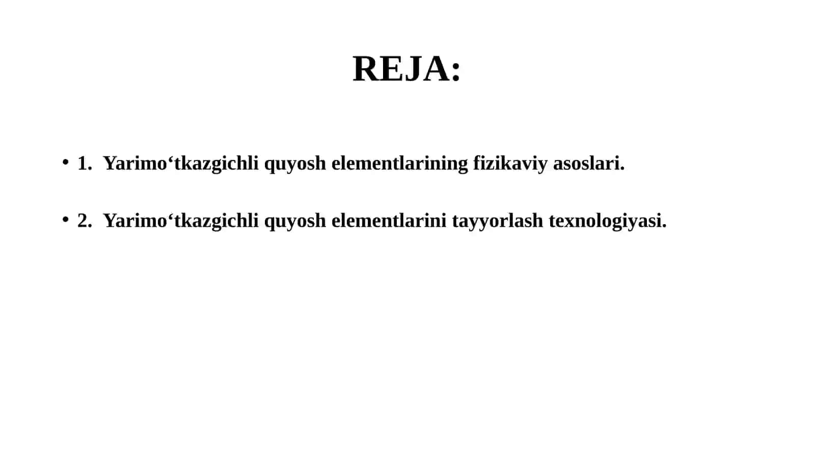 Fotoenergetikaning fizika asoslari 2