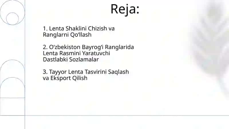 Lenta Shaklini Chizish va Ranglarni Qoʻllash 2