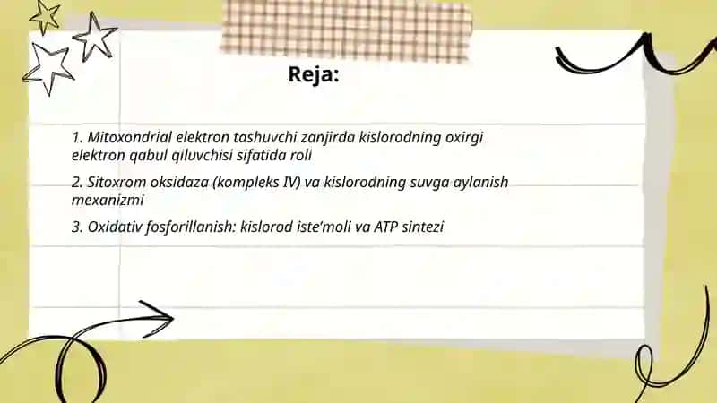 Biologik oksidlanish reaktsiyalarida kislorodning iste mol qilinish yo llari 2