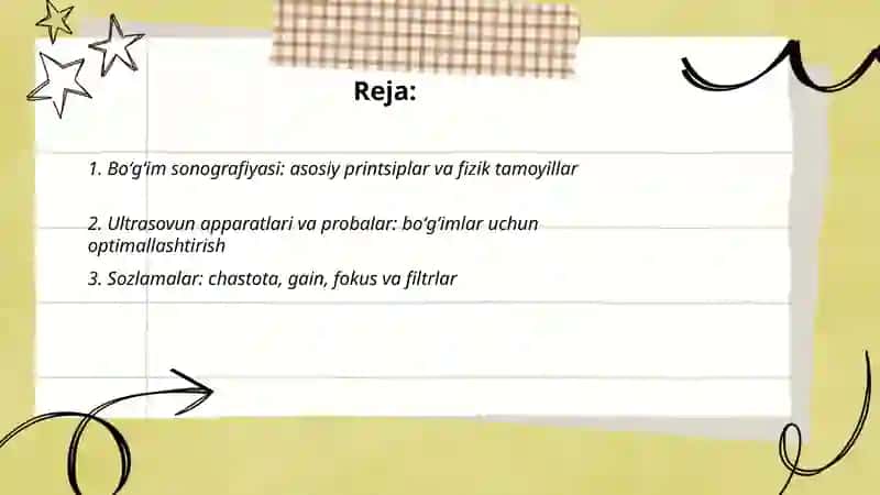 Boʻgʻim sonografiyasi vizualizatsiya usullarini imkoniyatlari va chegaralari 2