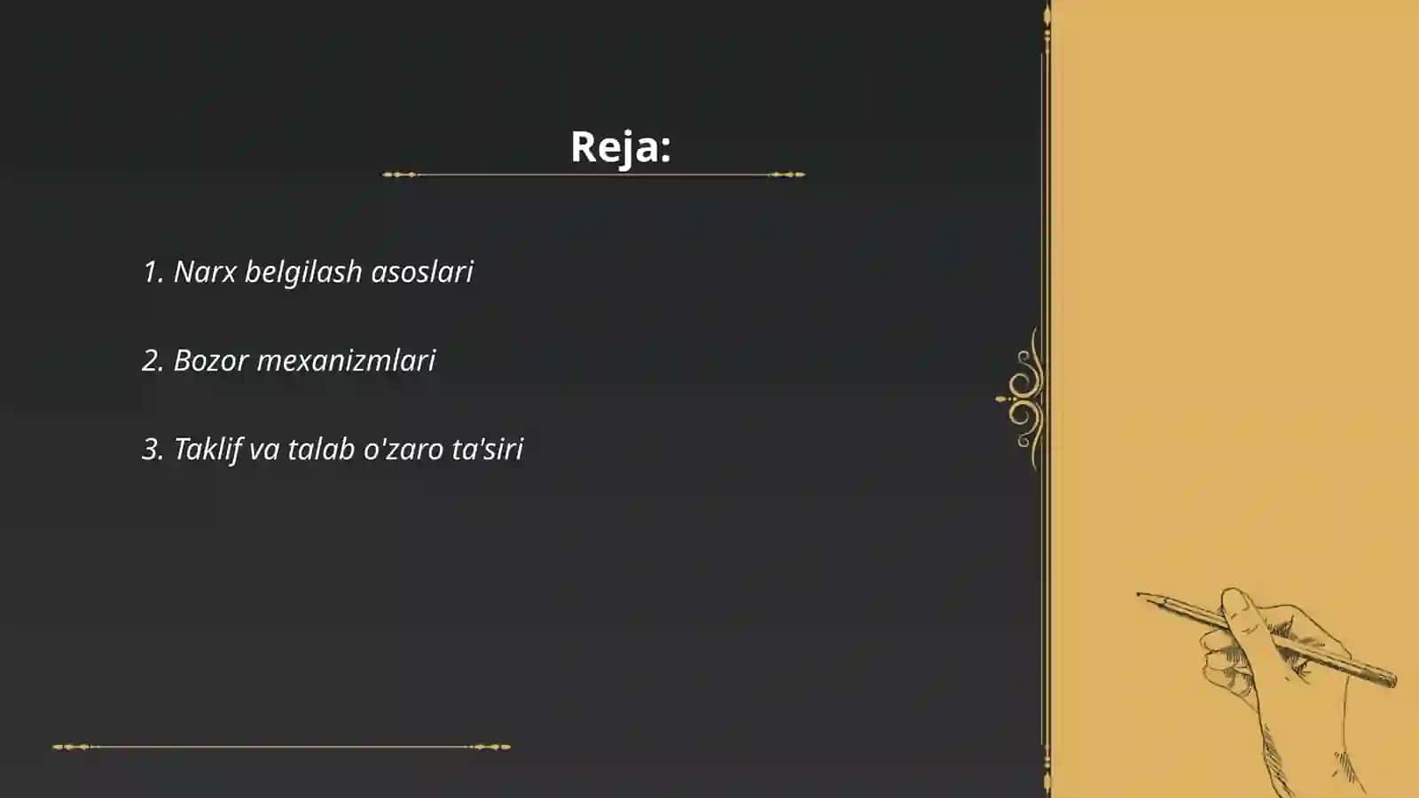 Narx belgilash asoslari 2