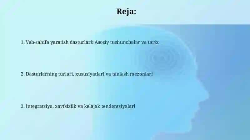 Veb-sahifalarni yaratish dasturlari 2