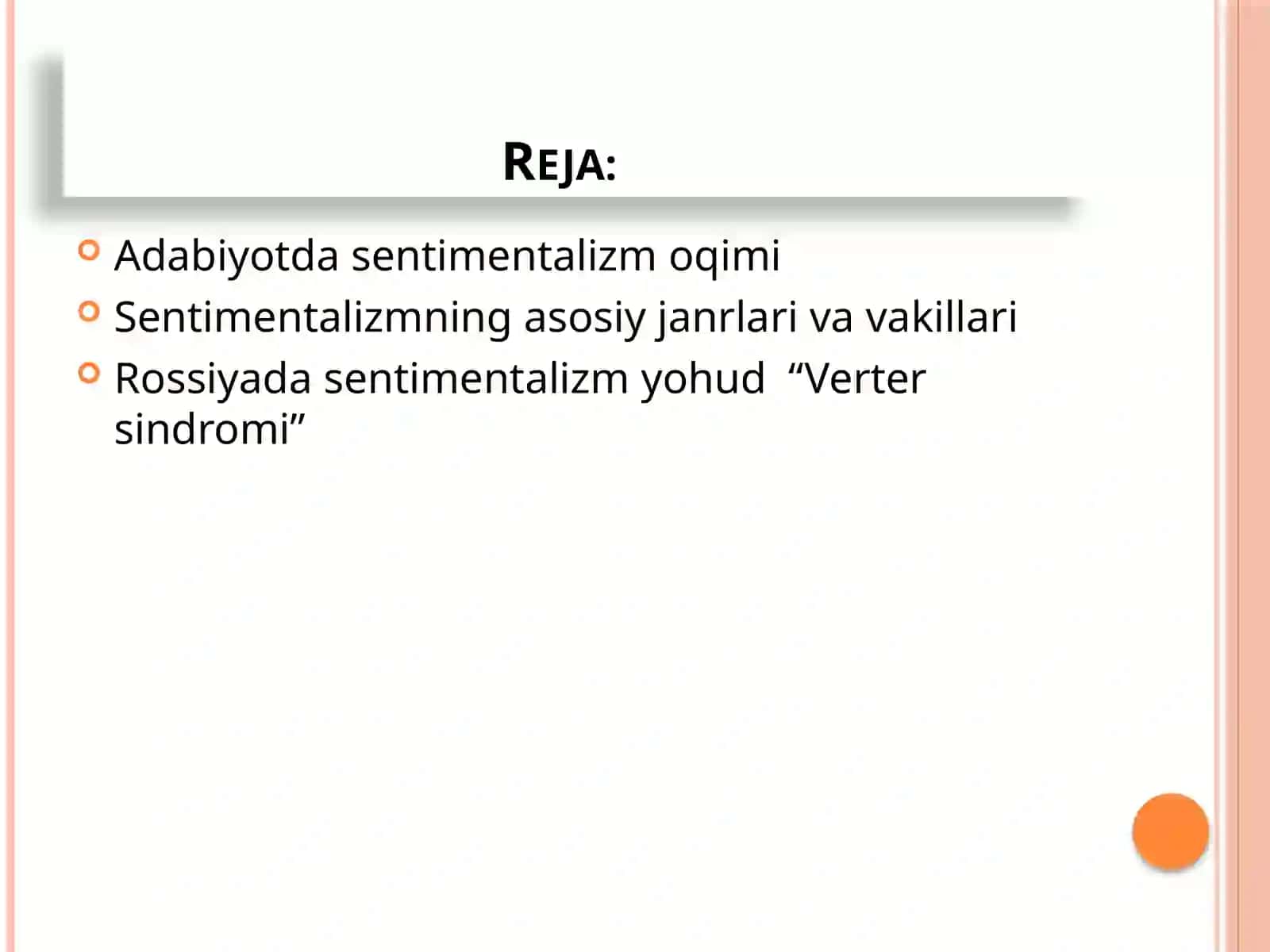 Sentimentalizm adabiyoti 2
