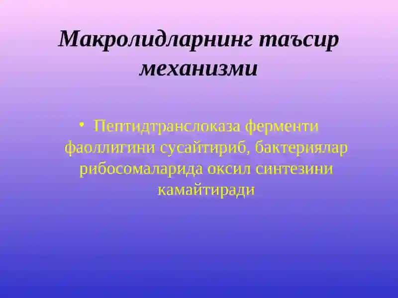 Макролидлар ва азалидлар 2