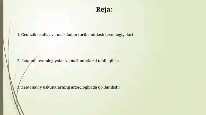 Zamonaviy qurilmalar arxeologiyada 2