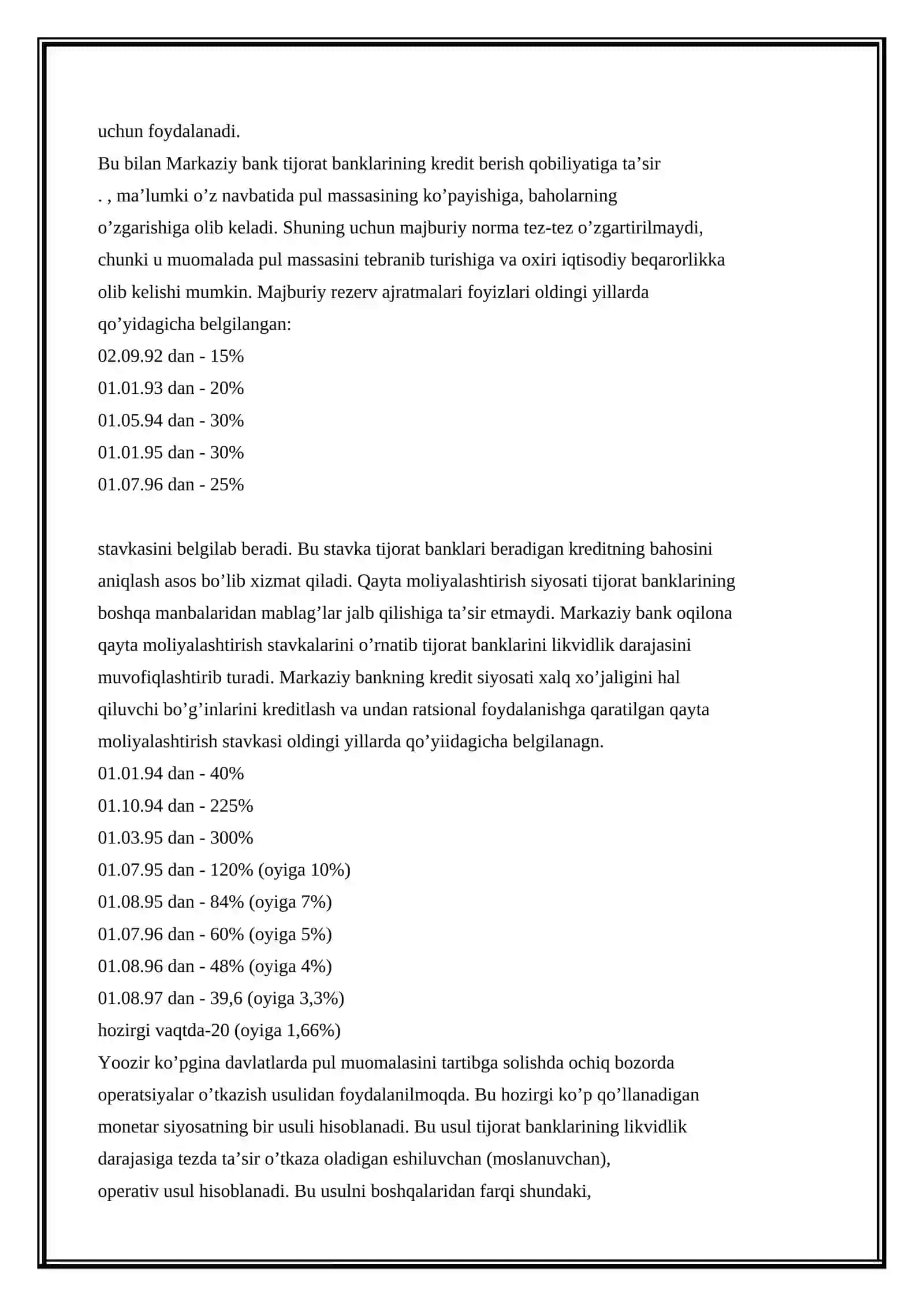 Pul muomalasi va inflyatsiya 2