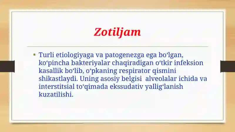 Pnevmoniya | Zotiljam 2