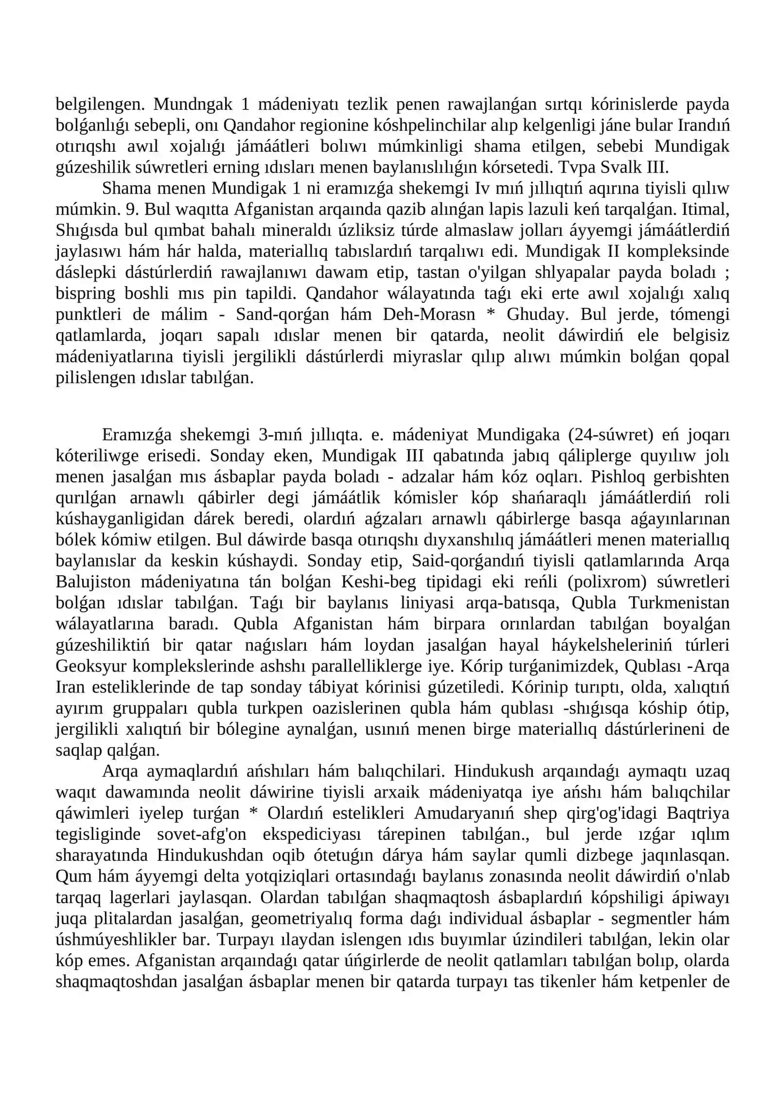 Ayyemgi Afganistan tsivilizatsiyasi arxeologiyası 2
