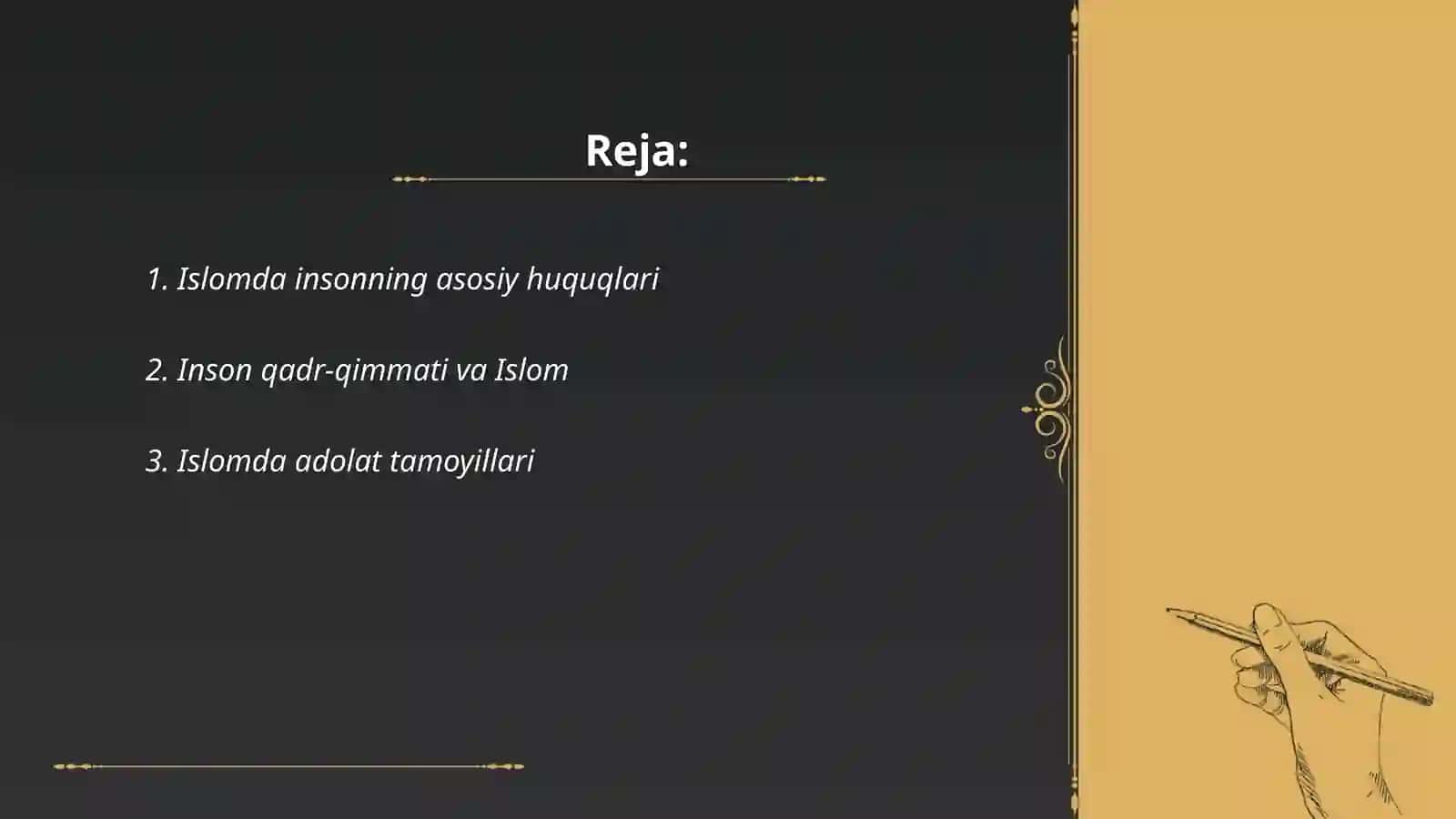 Islomda inson huquq va erkinliklarini taminlashining óziga hos jihatlari 2