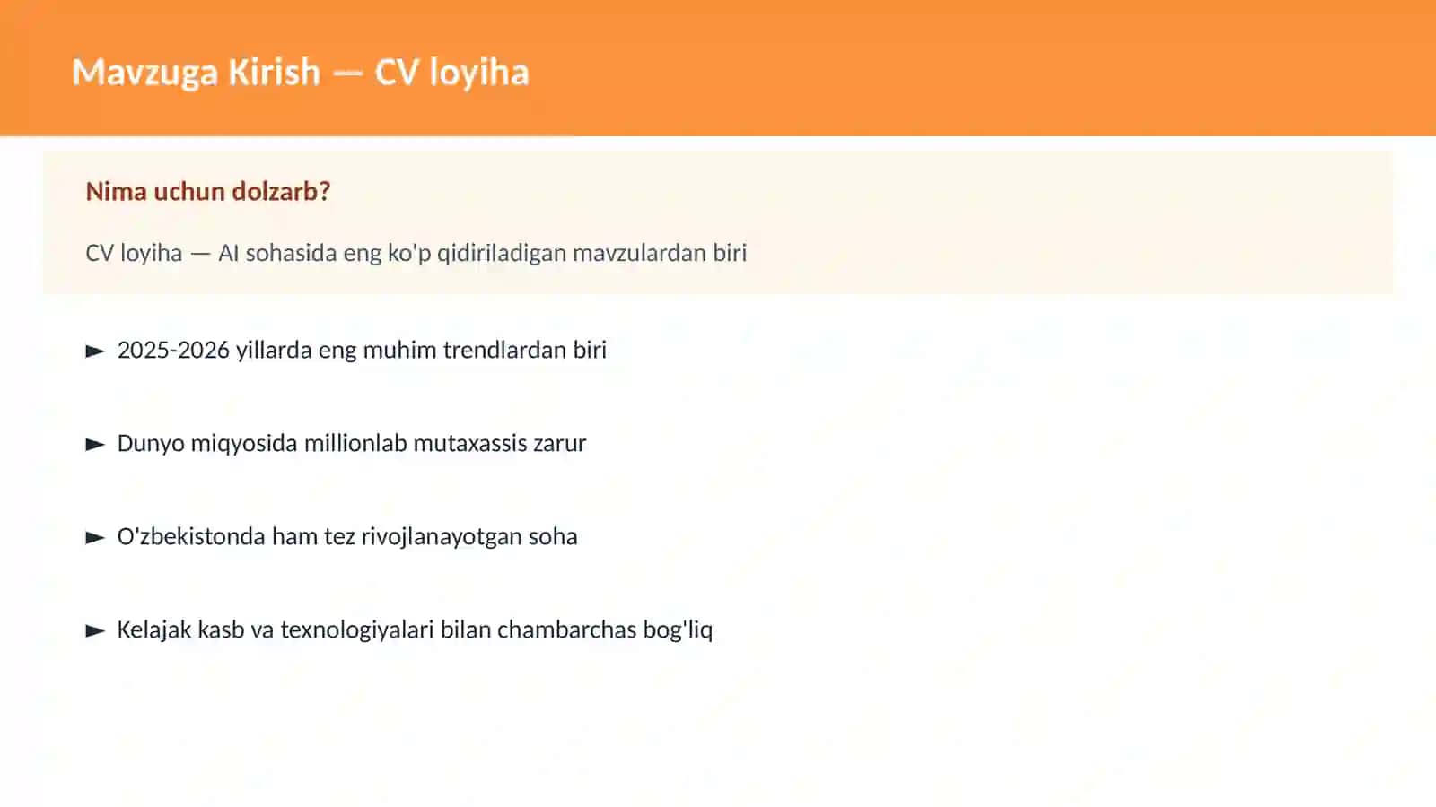 CV loyiha 2
