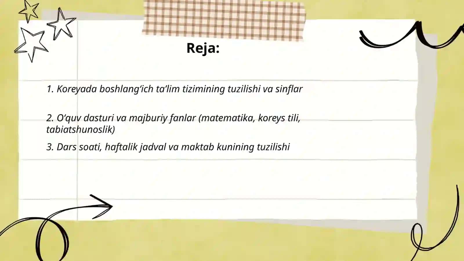 Koreyada boshlangʻich taʼlim 2