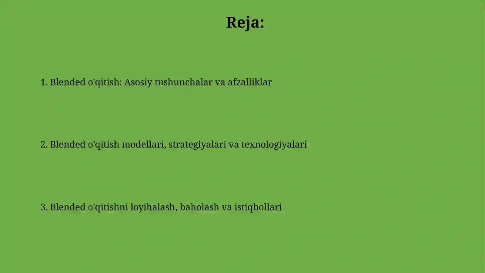 Blend o'qitish 2