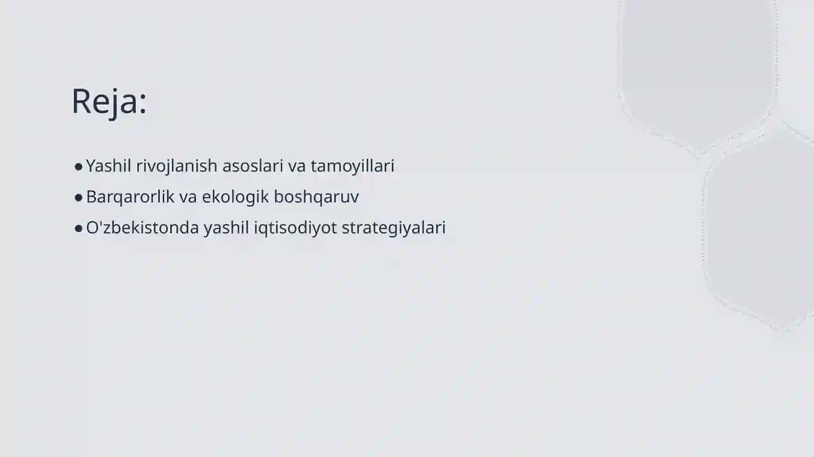 Yashil rivojlanishni boshqarishning asosiy tamoyillari 2