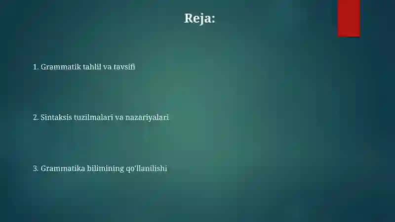 Generativ grammatika 2