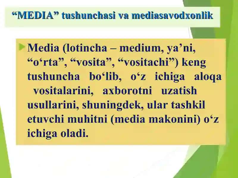 Media savodxonlik va muloqot madaniyati rivoji hamda jamiyatdagi ahamiyati 2