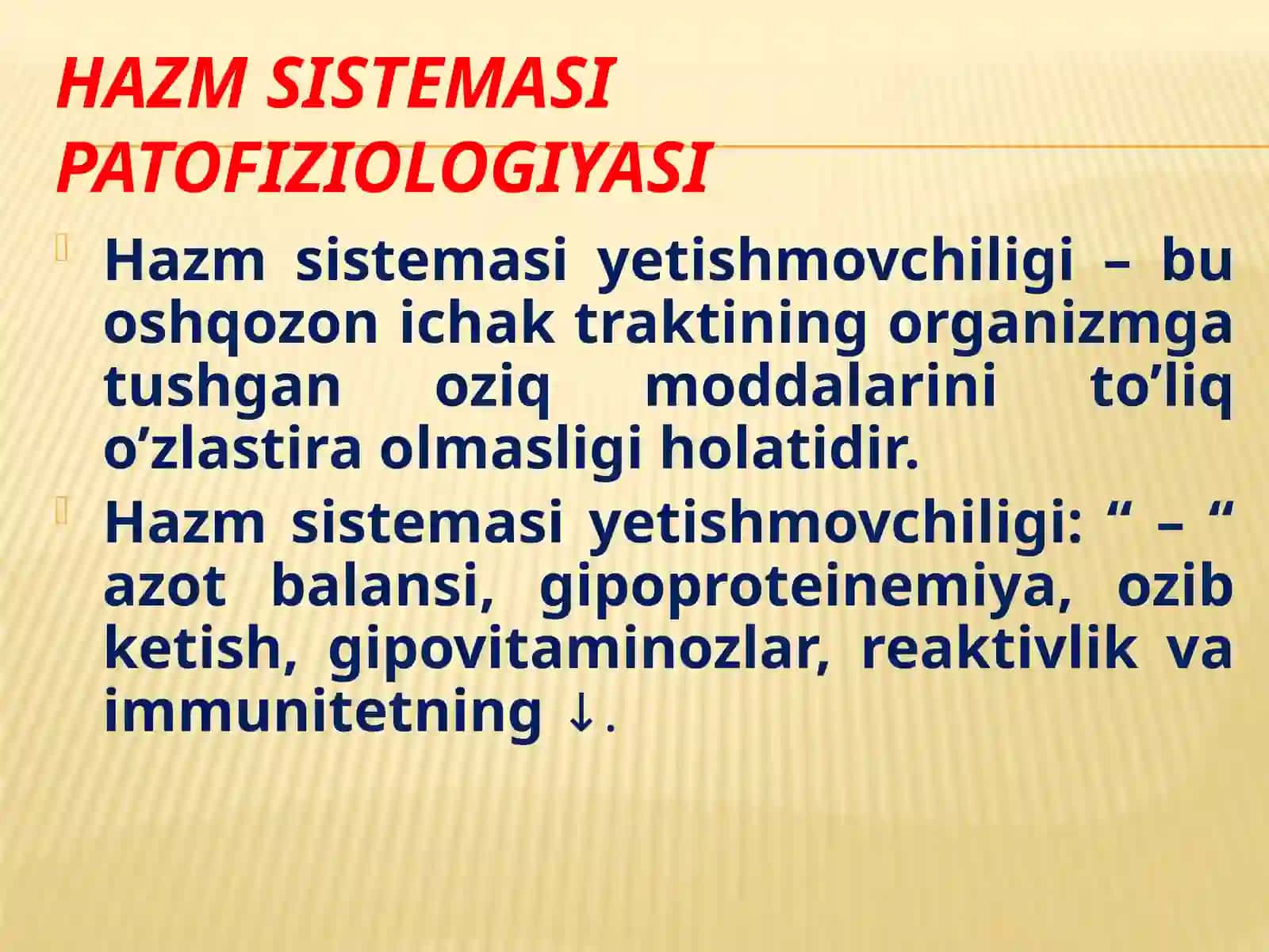 HAZM SISTEMASI PATOFIZIOLOGIYASI 2