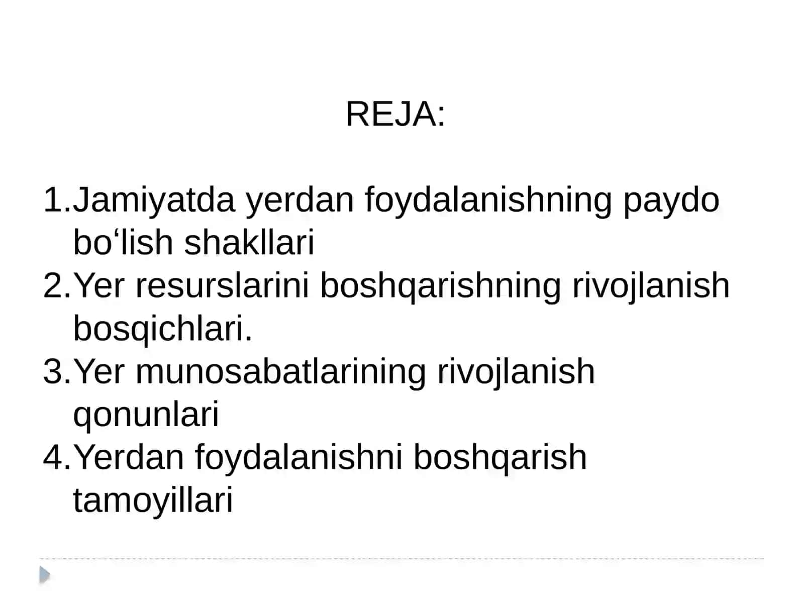 YER RESURSLАRINI BOSHQАRISHNING RIVOJLАNISH BOSQICHLАRIVA QONUNIYATLARI 2