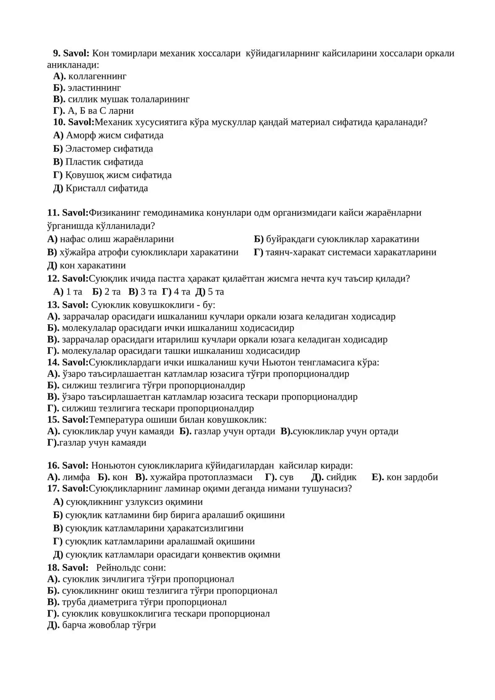 biofizika test 2