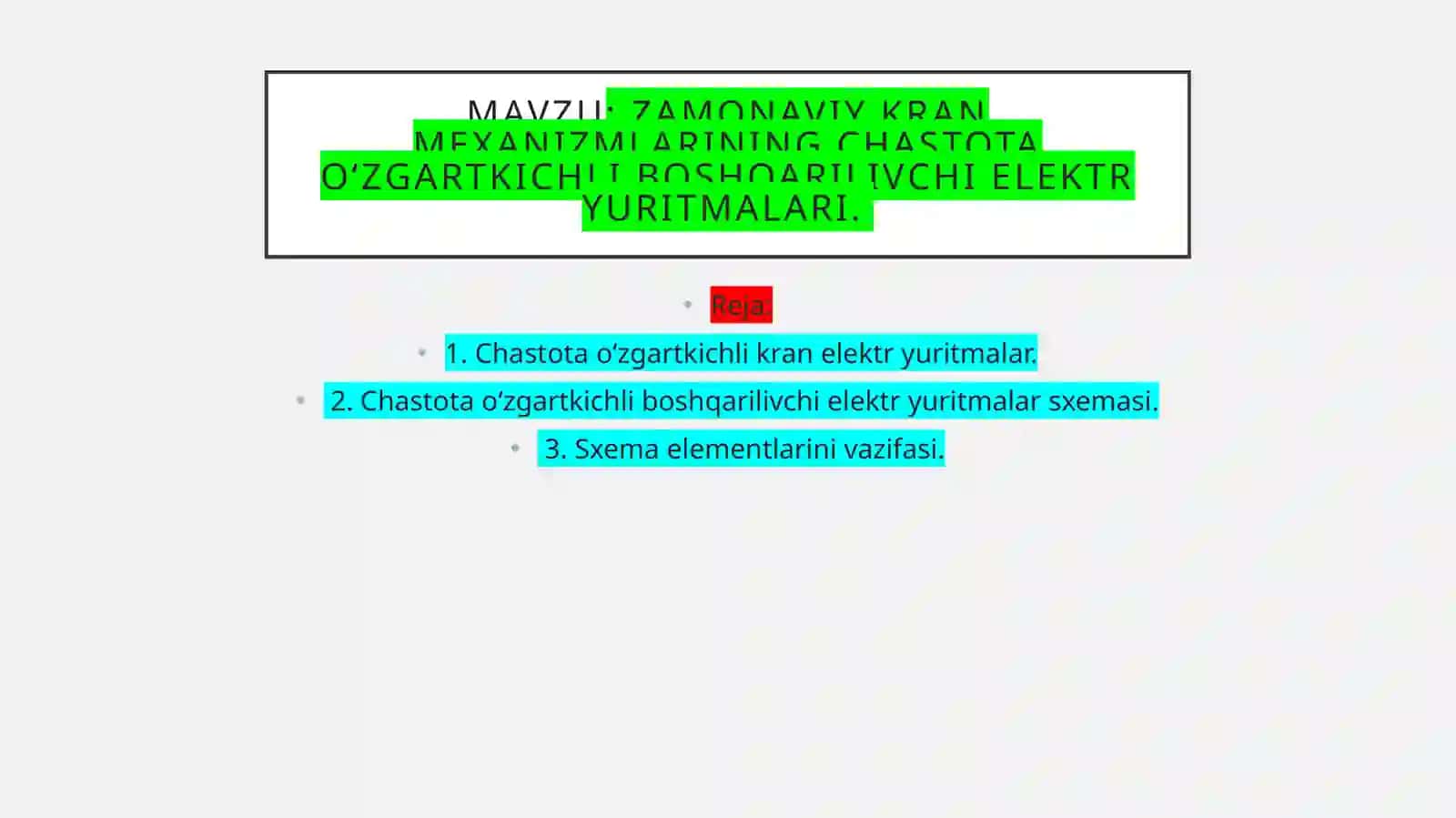 RVA KOMPLEKSLANGAN ELEKTR YURITMALARI 2