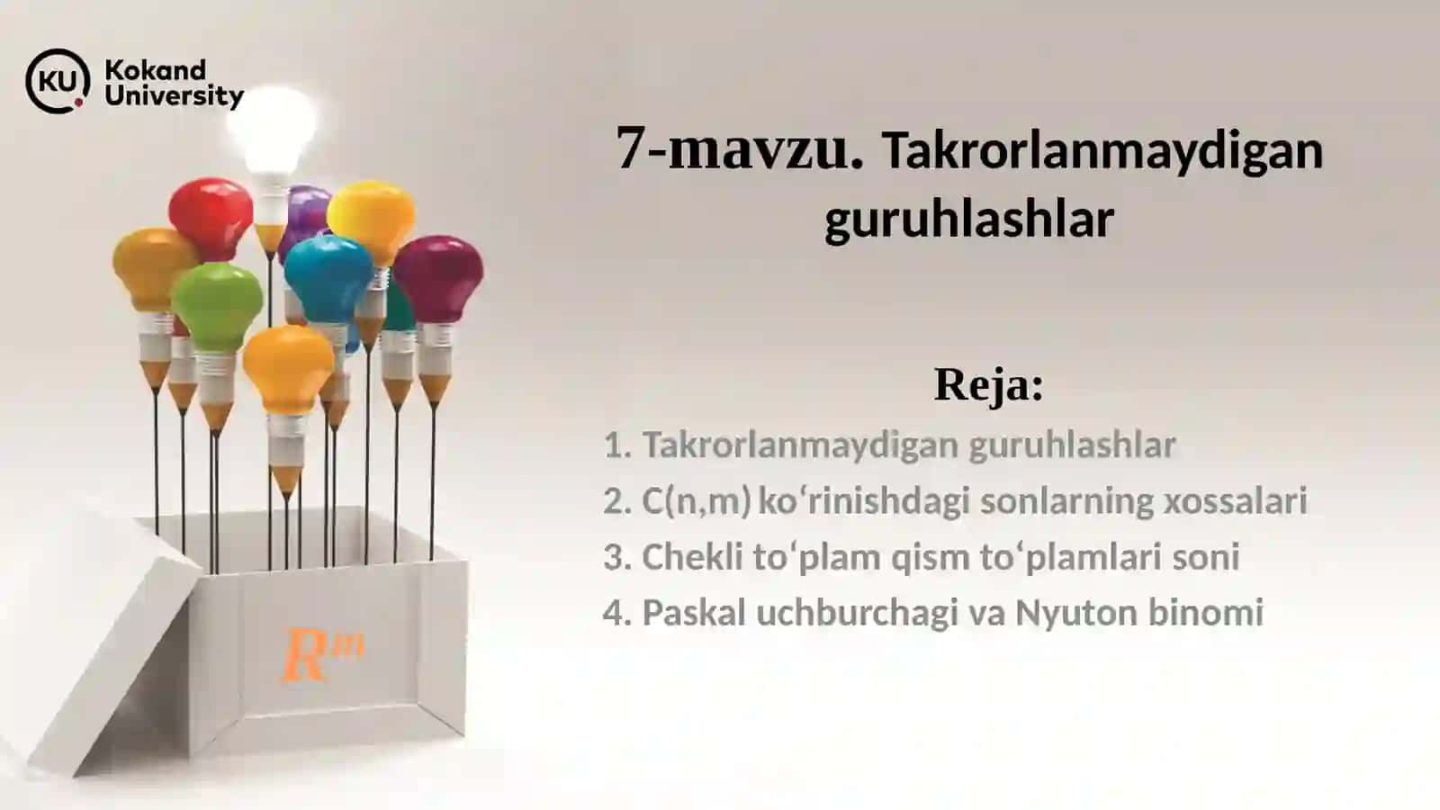 Boshlang‘ich matematika kursi nazariyasi 2
