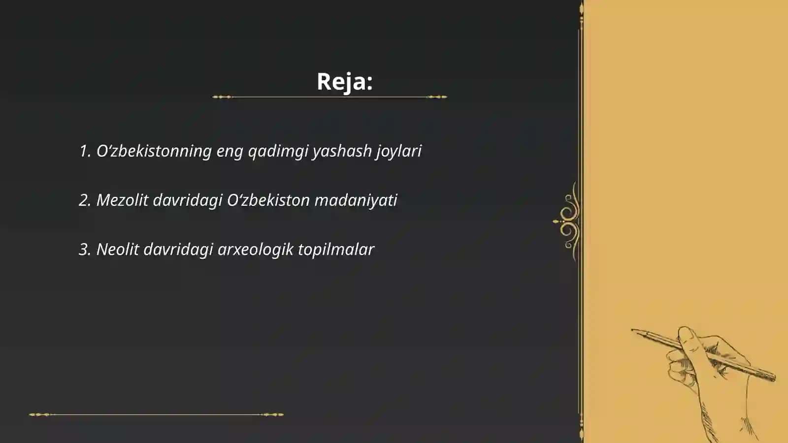 O‘zbekistonning eng qadimgi davr madaniyati va uning taraqqiyot bosqichlari 2