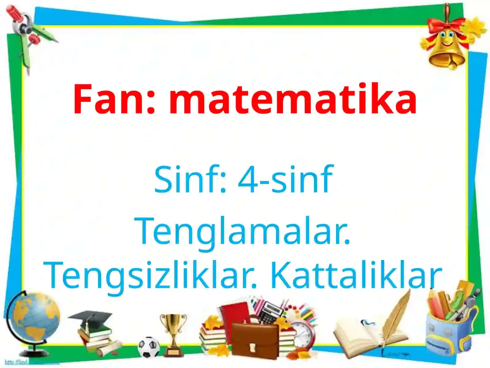 4-sinf matematika fanidan DARS TAQDIMOTI 2