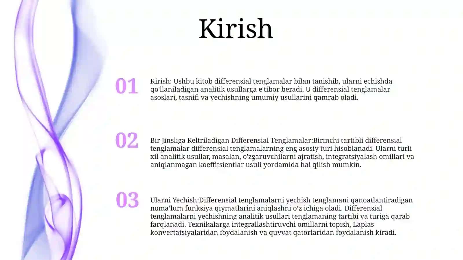Bir Jinsliga Keltriladigan Differensial Tenglamalar Va Ularni Yechish 2