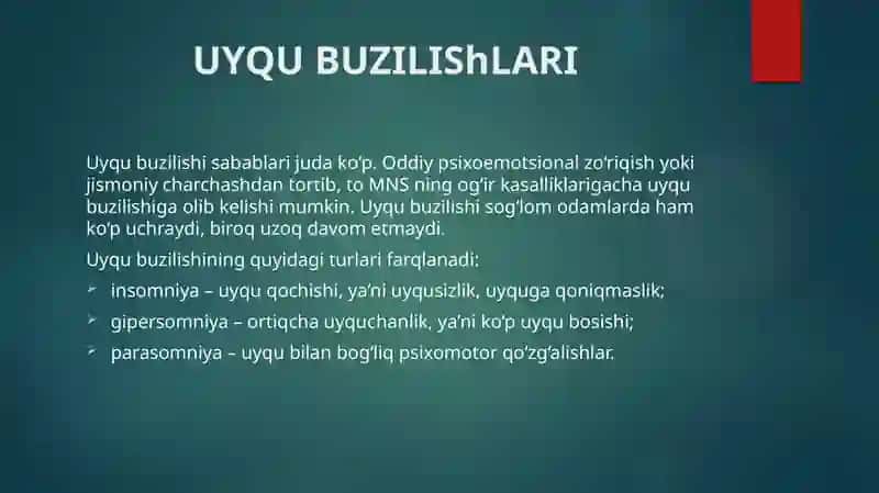 Uyqu Buzilishlari 2