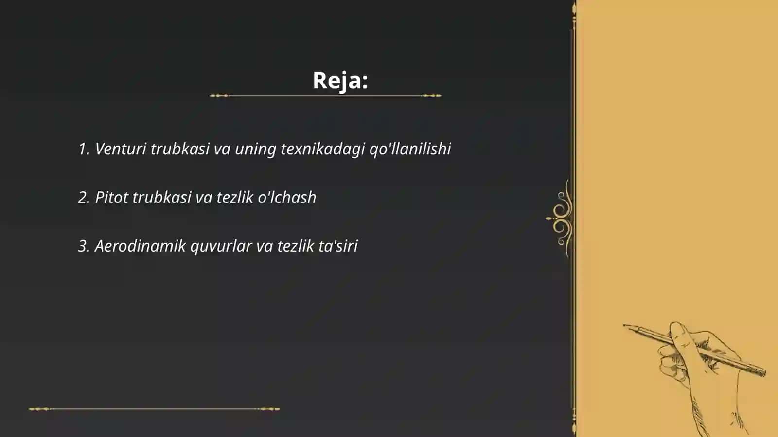Venturi trubkasi va uning texnikadagi qo'llanilishi 2
