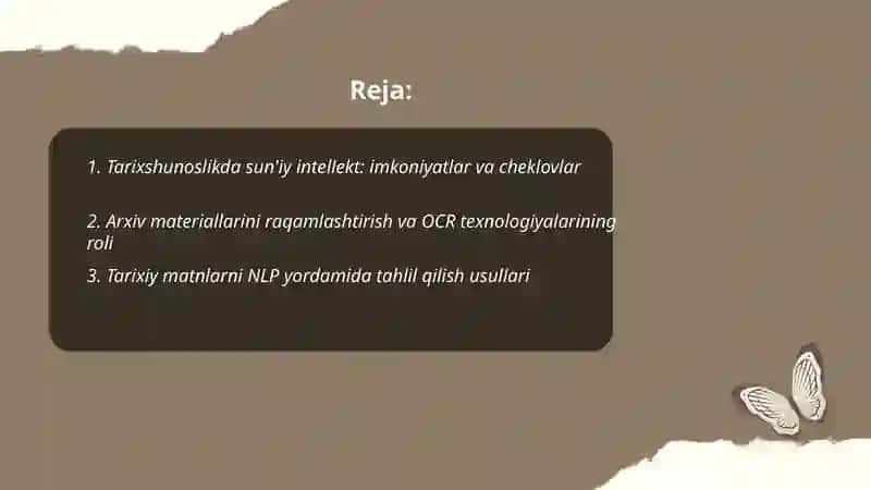 Tarixchi va suniy entelekt mavzusida maqola tayyorlash 2