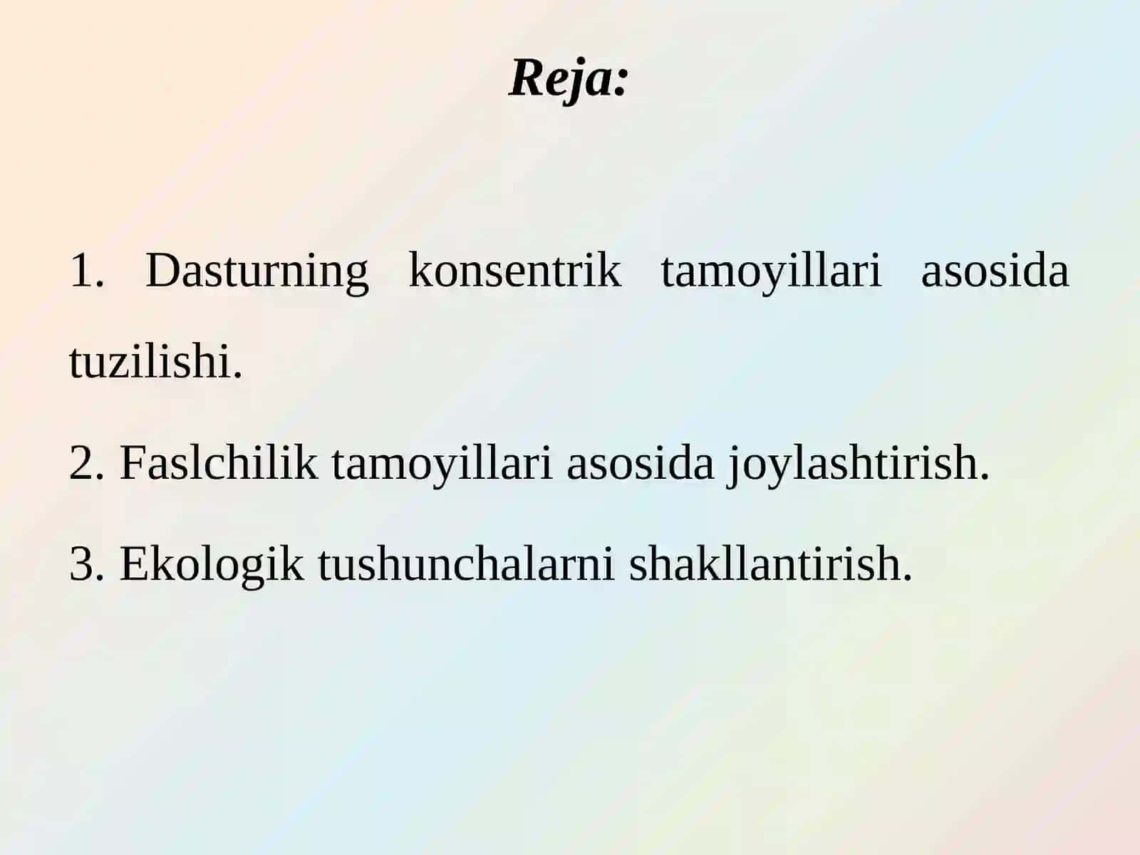 Tabiat bilan tanishtirish tamoyillari 2