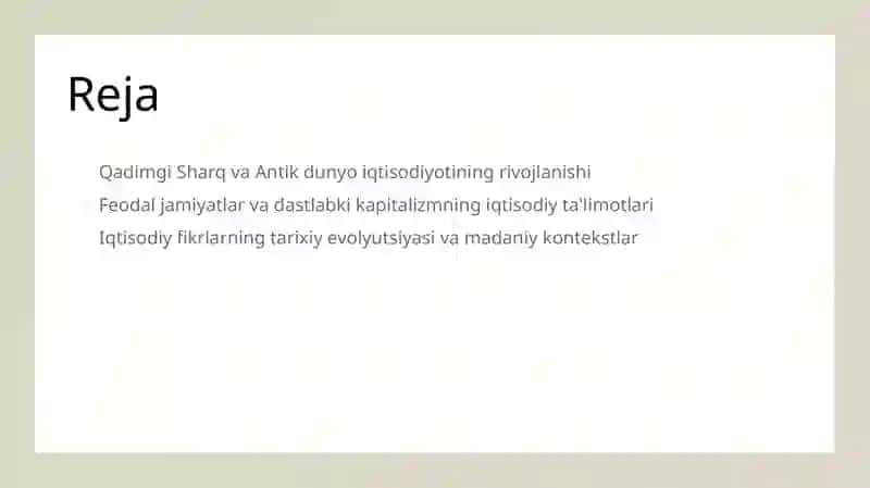 Qadimgi Sharqning iqtisodiy asoslari 2