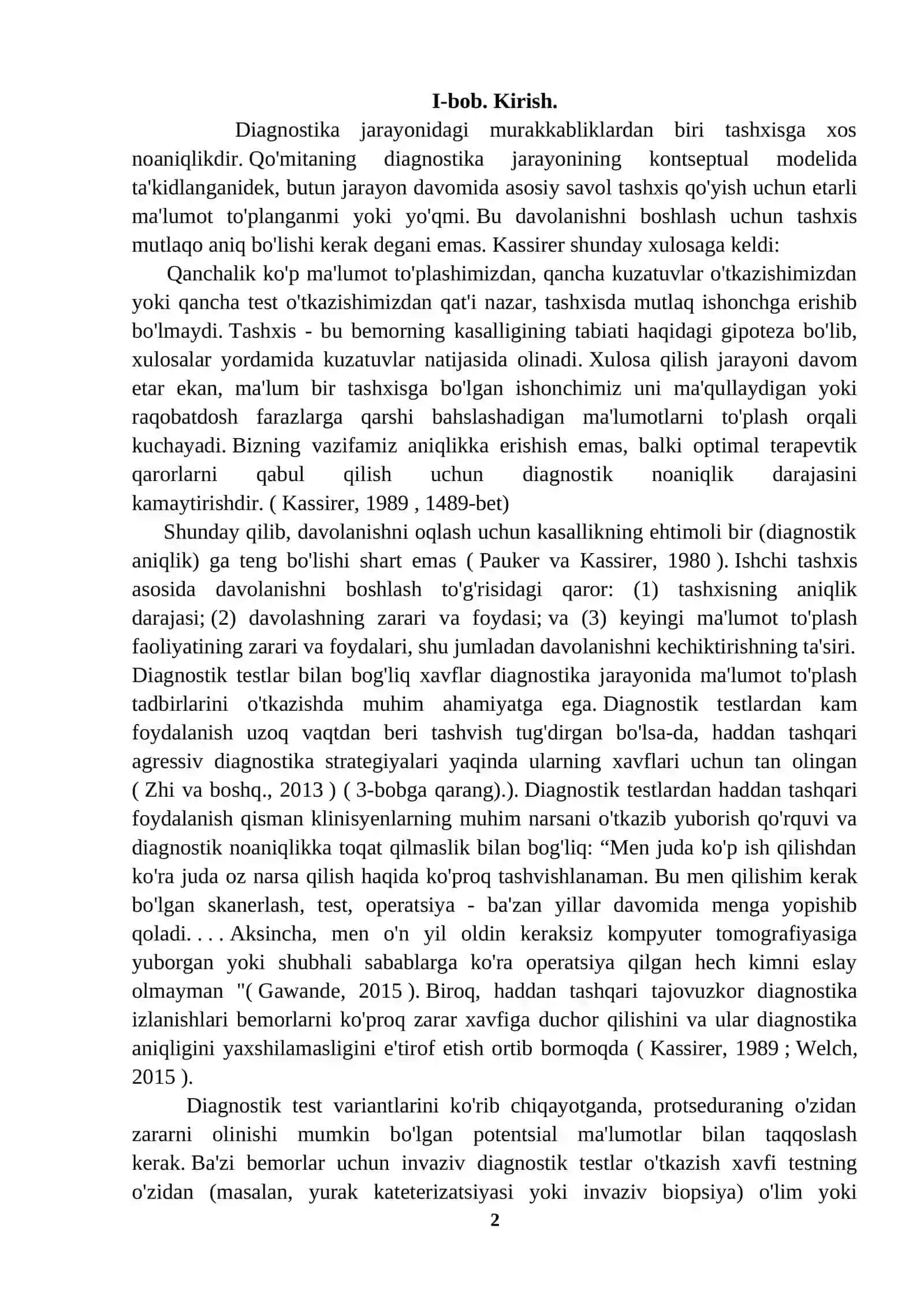 TIBBIY ASPEKTLAR. KASALLIKKA TASHXIS QO’YISH VA KASALLIK OQIBATLARI 2