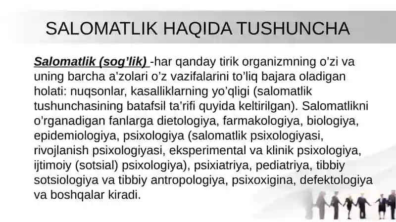 Salomatlik va Sog'lik Turmush Tarzini Ijtimoiy Qirollari 2