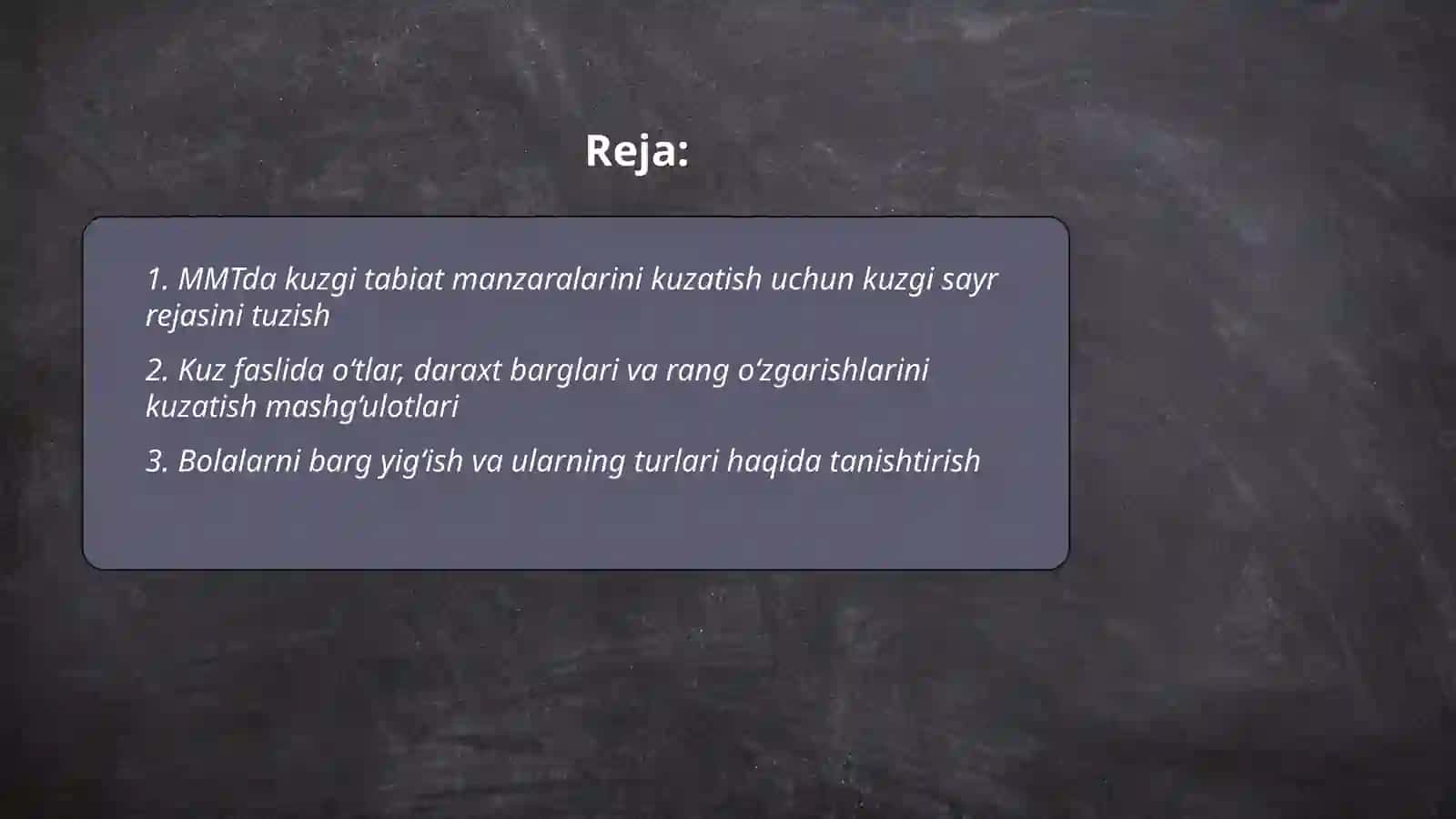 MMTda kuzgi tabiat manzaralarini kuzatish 2