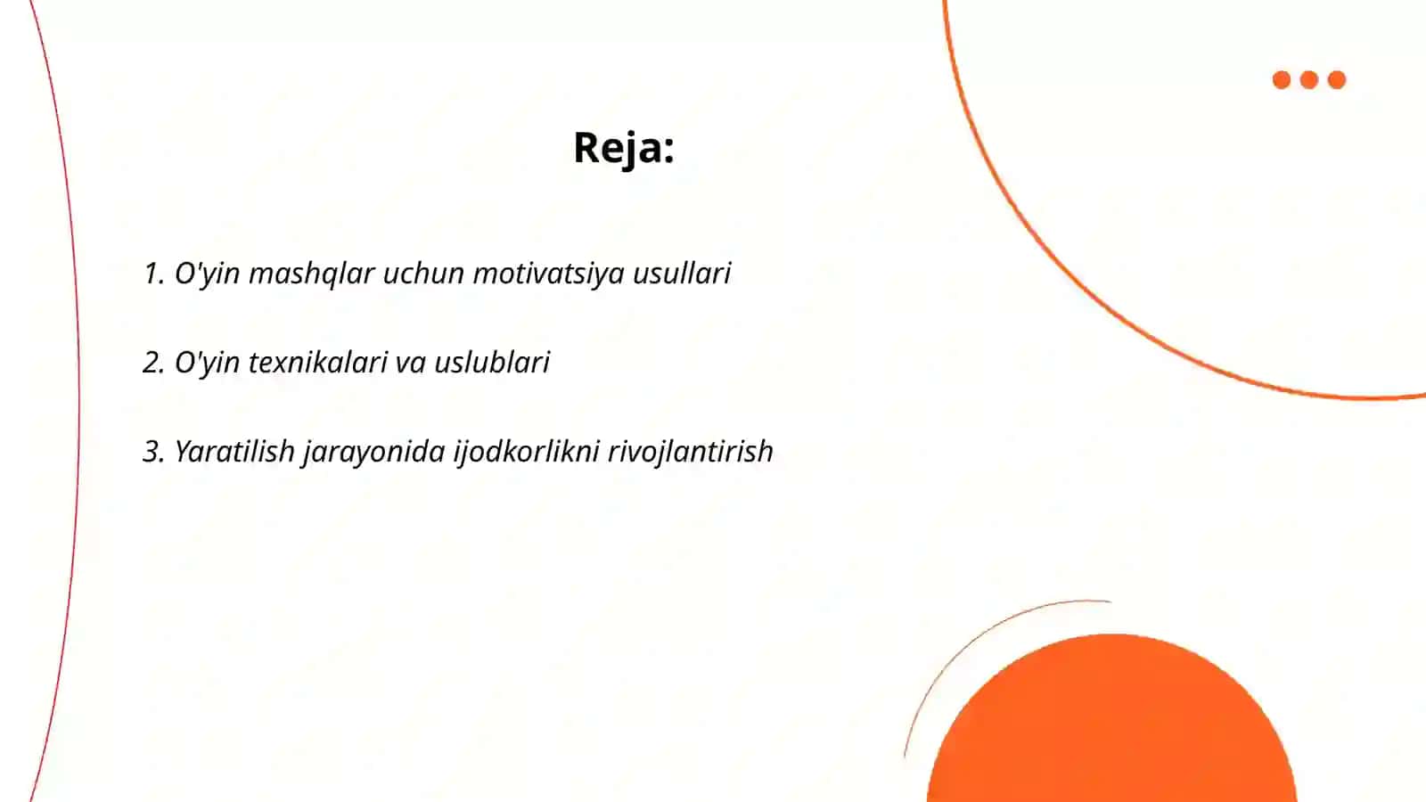 O'yin mashqlar uchun motivatsiya usullari 2