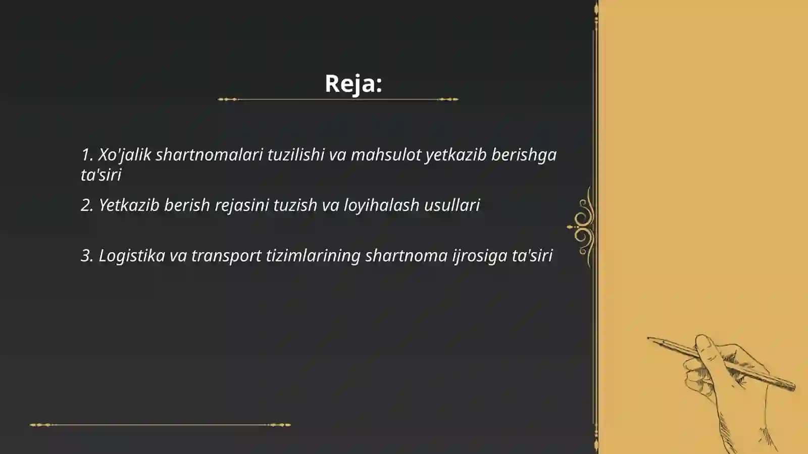 Xo'jalik shartnomalari asosida mahsulot yetkazib berishni tahlili 2