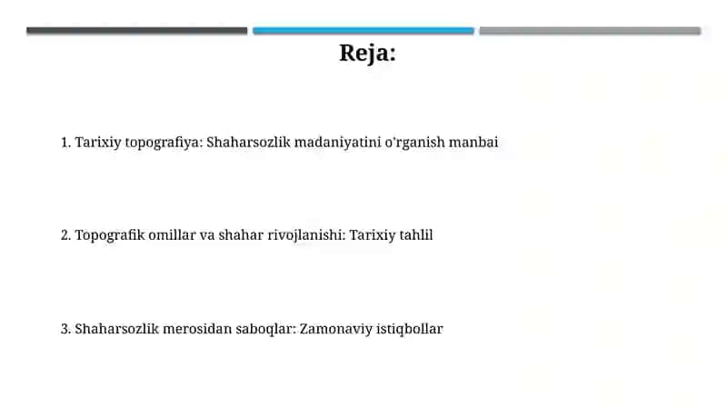 Tarixiy Topografiya-Shaharsozlik Madaniyatini O'rganish Manbasi 2