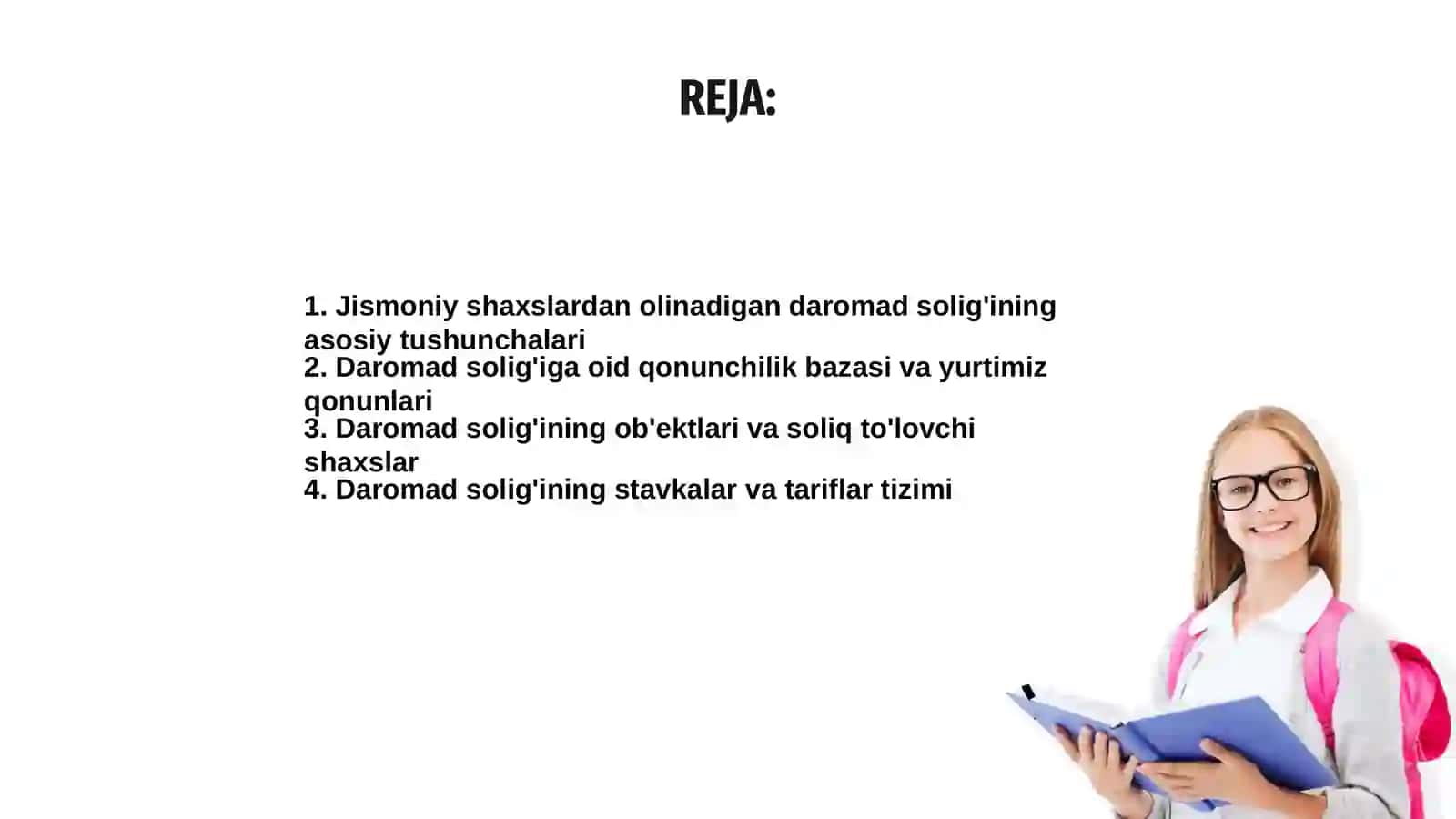 Daromad solig'i haqida 15 betlik slayt 2