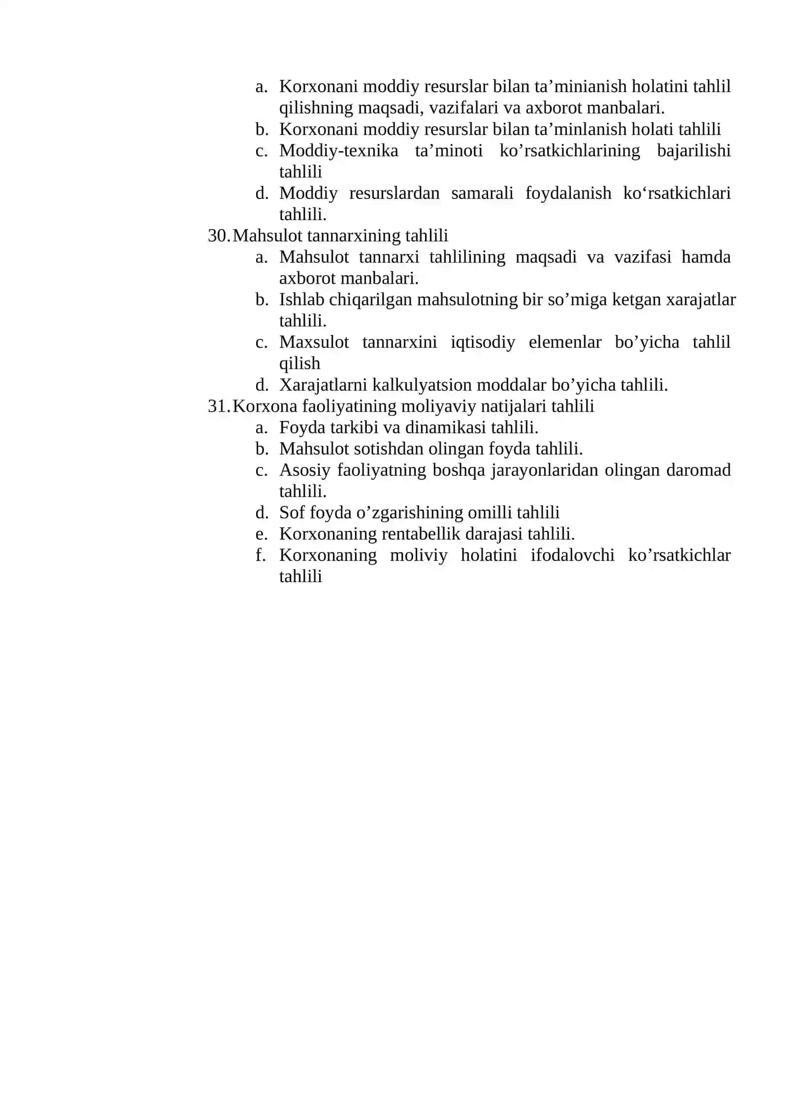 Boshqaruv tahlili fanining mahsulotlar ishlab chiqarish hajmining tahlili 2