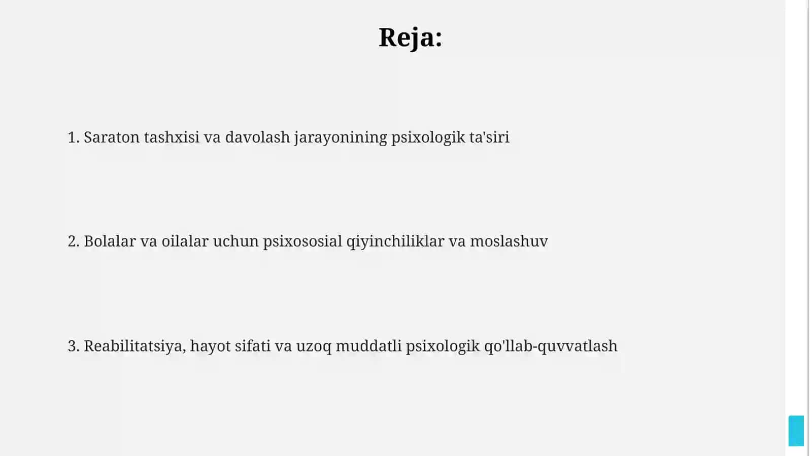 Bolalarda saraton kasalliklari kechishidapsixologikbuzilishlar 2