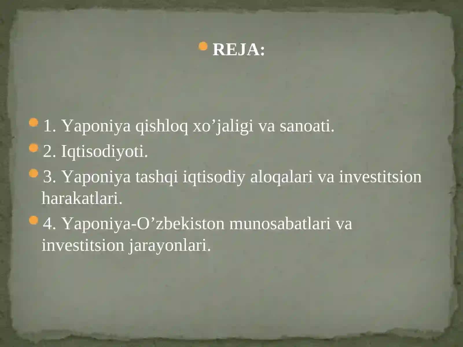 Yaponiya qishloq xo’jaligi va sanoati 2