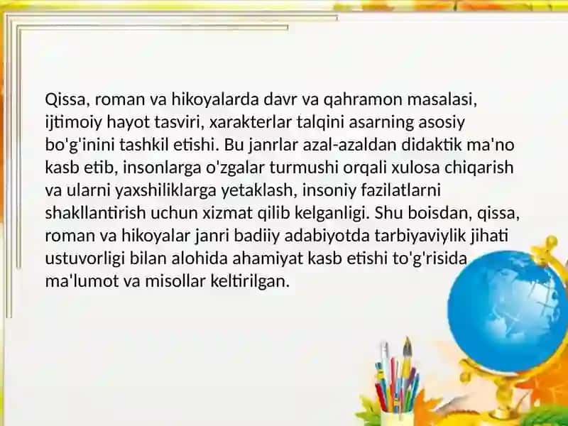 Nasriyasalar ustida ishlash (Abdulla Qahhor hikoyalari tahlili) 2