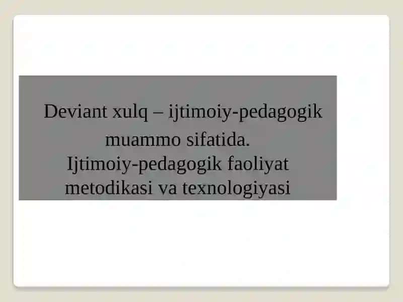Ijtimoiy Pedagogika 2