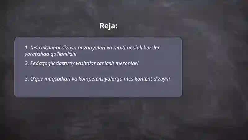 Pedagogik dasturiy vositalar yordamida multimediali o‘quv kurslarini yaratish 2
