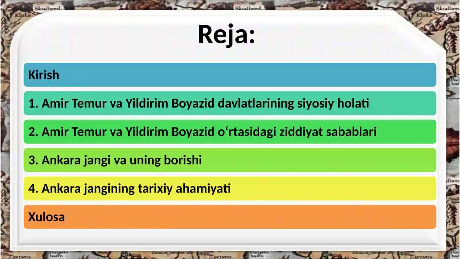 Amir Temur va Yildirim Boyazid o‘rtasidagi munosabatlar 2