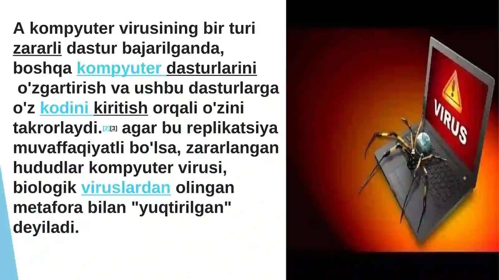 MA’LUMOTLARNIHIMOYA QILISH VA VIRUSLARDAN HIMOYA QILISH USULLARI. VIRUS INFEKSIYASI SABABLARI VA ANTIVIRUS DASTURLARI. VIRUSLARDAN HIMOYA QILISH USULLARI 2