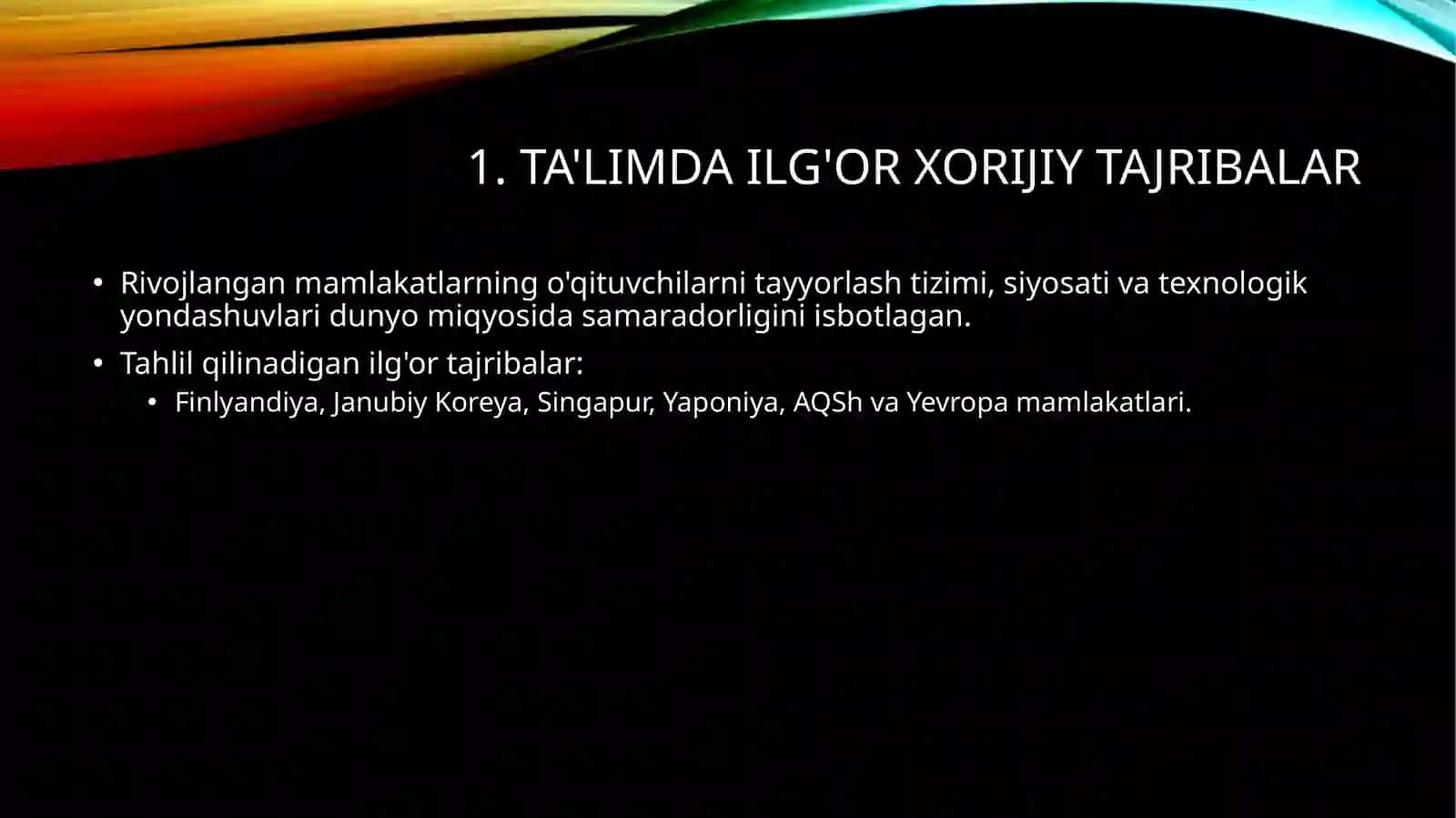 XORIJIY TAJRIBALAR ASOSIDA BO‘LAJAK O‘QITUVCHILARNING PEDAGOGIK FAOLIYATGA TAYYORLASH 2