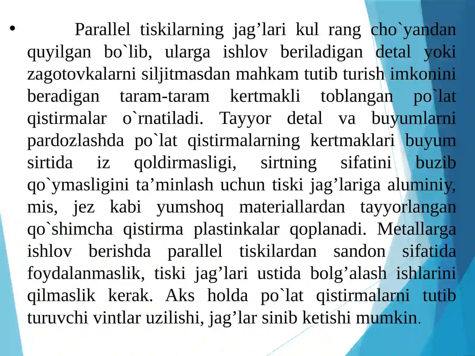 CHILANGARLIK TISKILARI VA ULARDA ISHLASH TEXNOLOGIYASI 2