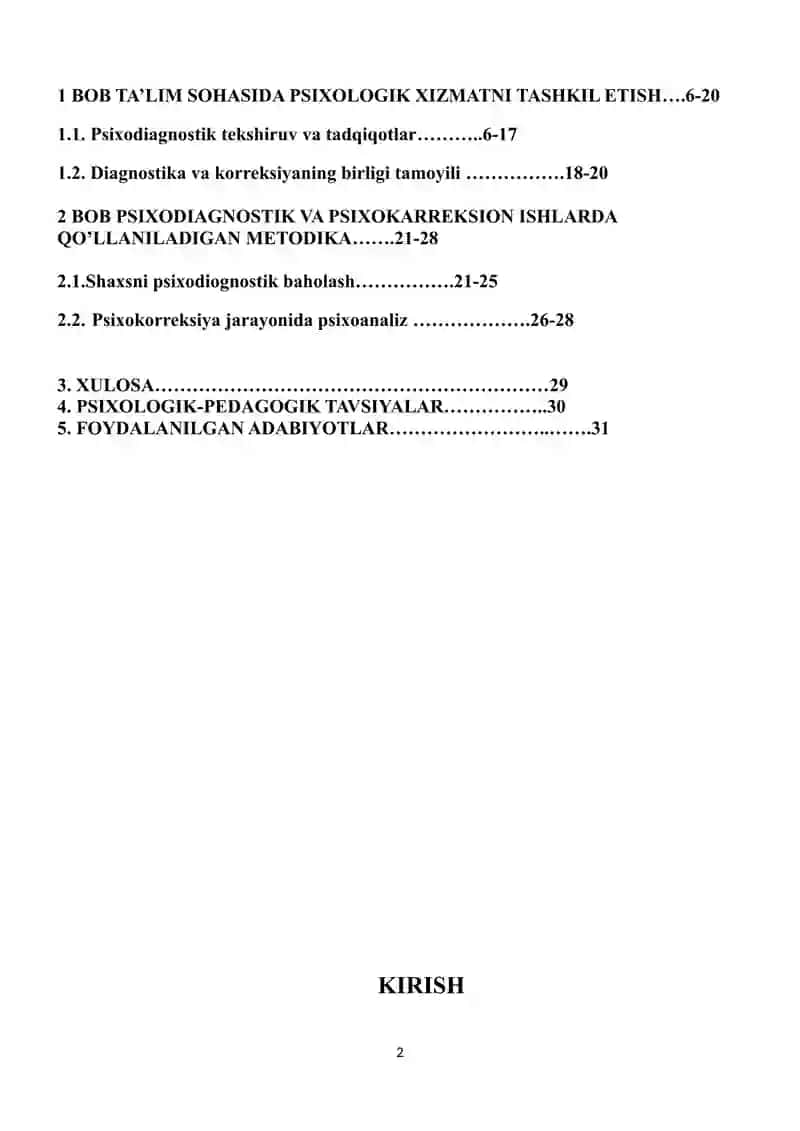 Oliy ta’lim psixologining talabalar bilan psixodiagnostik va psixokorreksion faoliyati 2